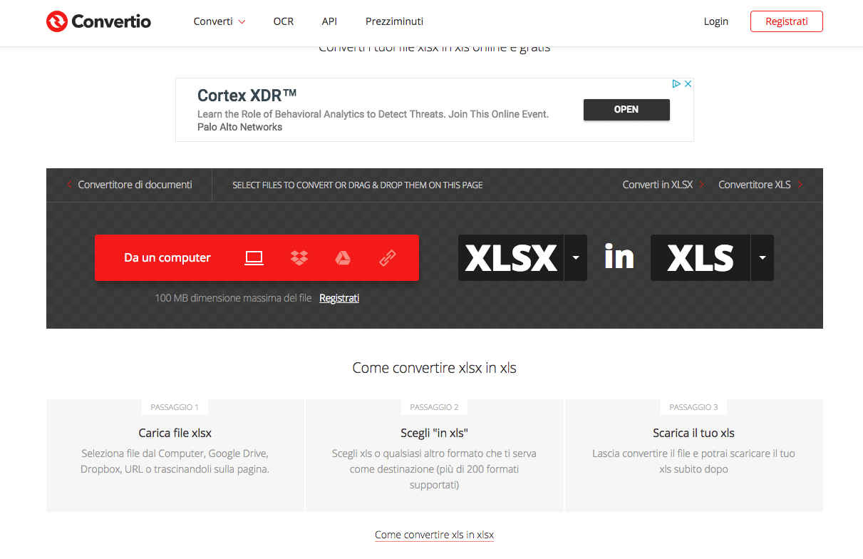 convertire file xlsx in excel 2003