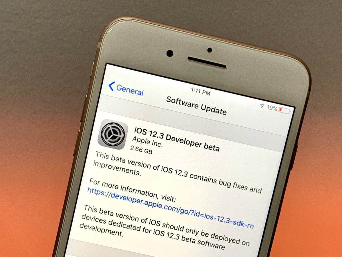iOS 12.3 beta